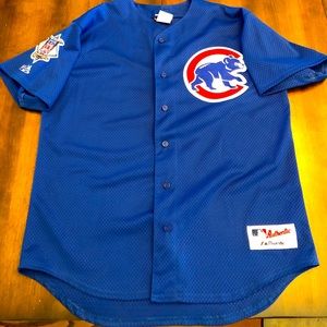 Authentic MLB Chicago CUBS vented over-shirt jersey - excellent condition L